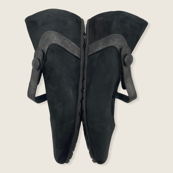 Wolky Daphne Hidden 2" Wedge Black Suede Leather Mary Jane Comfort Shoe 39 or 8 - Picture 6 of 8